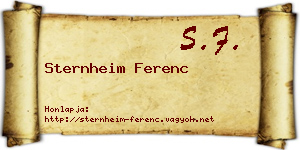 Sternheim Ferenc névjegykártya