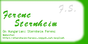 ferenc sternheim business card